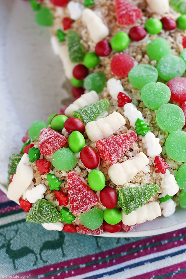 This Rice Krispie Treat Stocking recipe is an easy Christmas dessert option for both kids and adults! It was simple to make and decorate and is meant to be made ahead. This is a fun project for the whole family to make during the holidays and is a great Gingerbread House alternative.