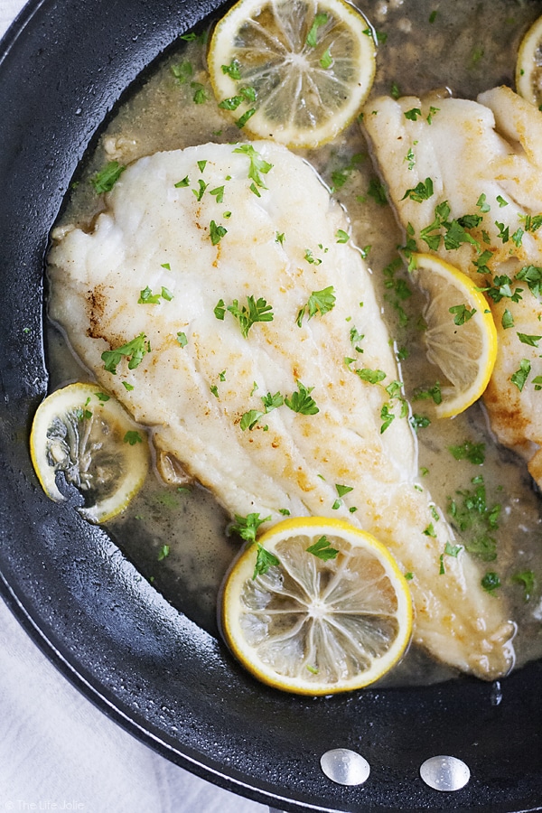 This Date Night Fish for Two with a Lemon Sherry Pan Sauce is such an easy date night recipe option! It works great with any white fish and is the best way to use a few simple ingredients to create a healthy and delicious treat for dinner with the person you love. This is perfect for Valentine's Day!