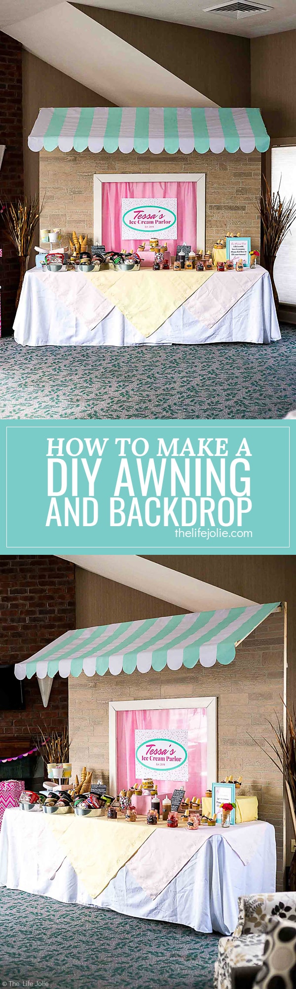 How do you make a fake awning
