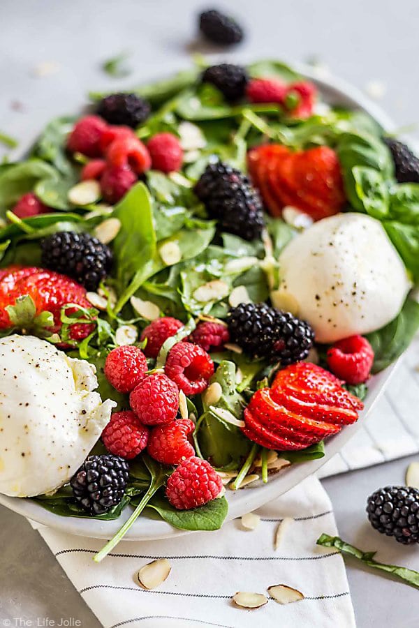 This Summer Berry and Burrata Salad is perfect for a hot summer night.
