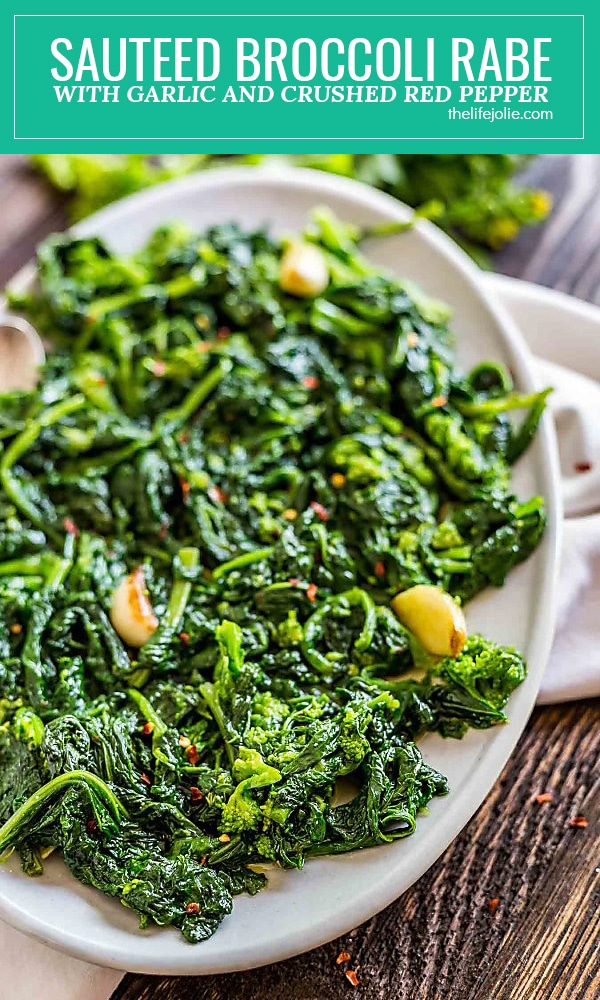 This is a recipe for how to cook Broccoli Rabe with Garlic and Crushed Red Pepper. It's so easy to make and a very healthy Italian side dish. But more importantly, it's super delicious and flavorful!